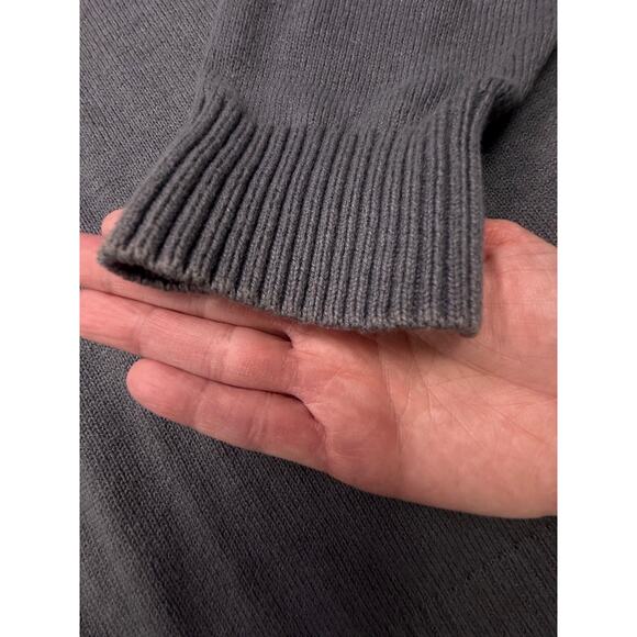 Haggar Gray Mock Neck Button Sweater XL Men’s Rib Knit Long Sleeve Pullover - Picture 11 of 16